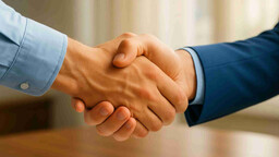 Close-up handshake sealing a business agreement or partnership during a meeting